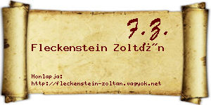 Fleckenstein Zoltán névjegykártya