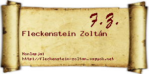 Fleckenstein Zoltán névjegykártya