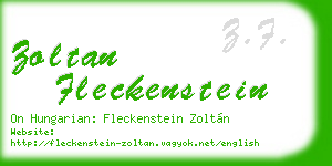 zoltan fleckenstein business card